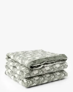 Audrey Sage Block Print Quilt