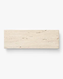 Beige Travertine Footed Serving Board