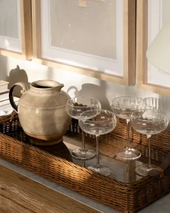 Brown Stoneware Pitcher