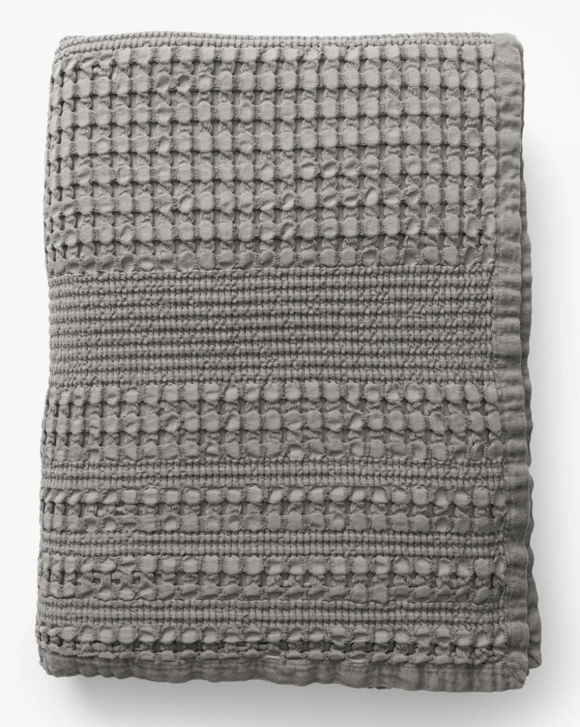 Carnel Gray Waffle Blanket