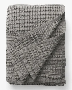 Carnel Gray Waffle Blanket