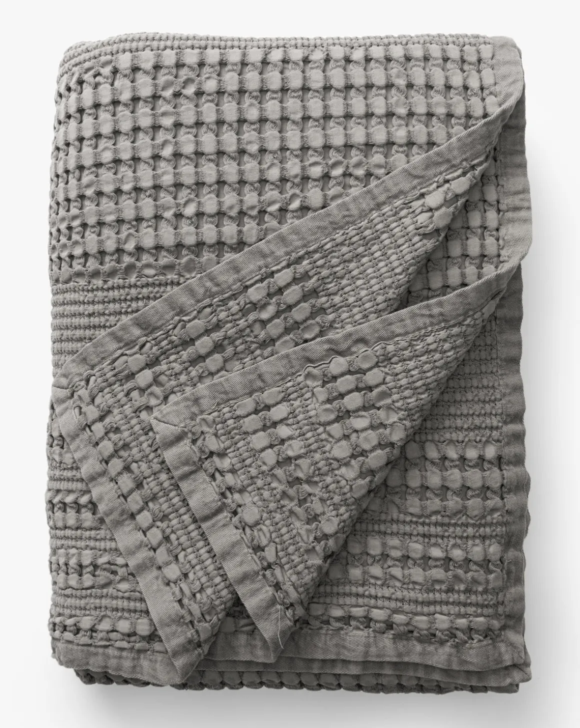 Carnel Gray Waffle Blanket