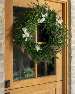 Faux Bamboo & Sweet Pea Wreath