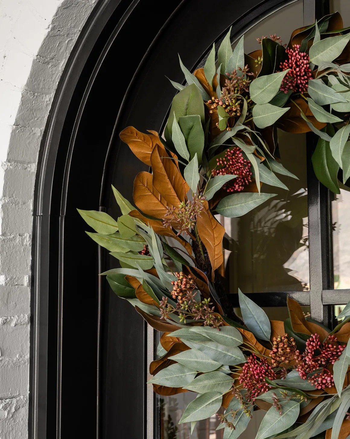 30" Faux Magnolia & Eucalyptus Wreath