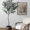 Faux 72" Olive Tree with Ceramic Pot