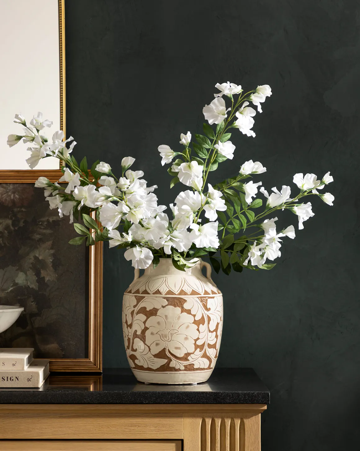 Faux Sweet Pea Stem