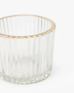 Gold Rimmed Glass Votive