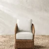 Haviland Outdoor Dining Chair with Perennials Taupe Stripe