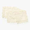 Lace Trim Cocktail Napkins (Set of 4)