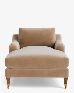 Lucille English Roll Arm Chaise Lounge