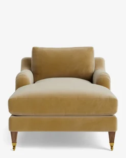 Lucille English Roll Arm Chaise Lounge
