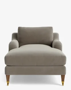 Lucille English Roll Arm Chaise Lounge