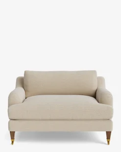Lucille English Roll Arm Chair and a Half