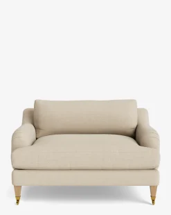 Lucille English Roll Arm Chair and a Half