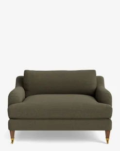 Lucille English Roll Arm Chair and a Half