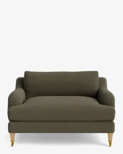 Lucille English Roll Arm Chair and a Half