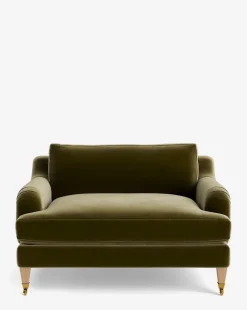 Lucille English Roll Arm Chair and a Half