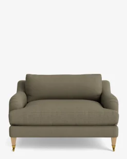 Lucille English Roll Arm Chair and a Half