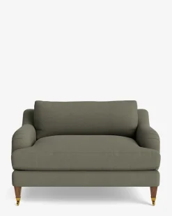 Lucille English Roll Arm Chair and a Half