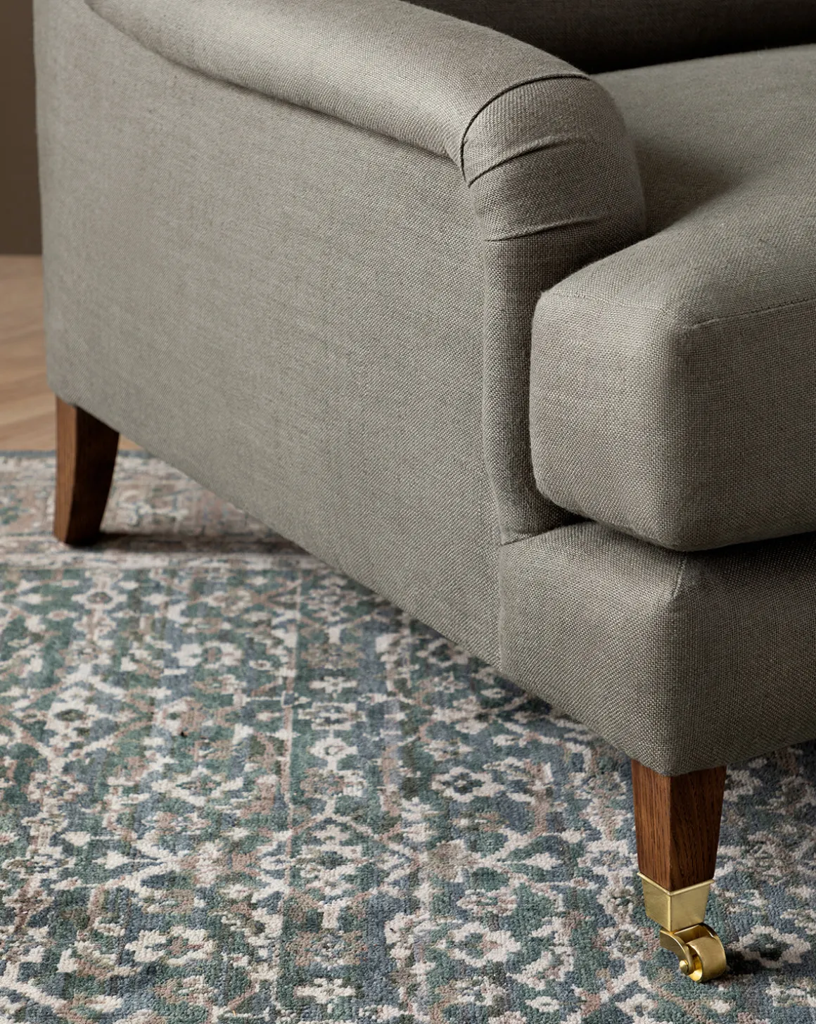 Lucille English Roll Arm Chair and a Half