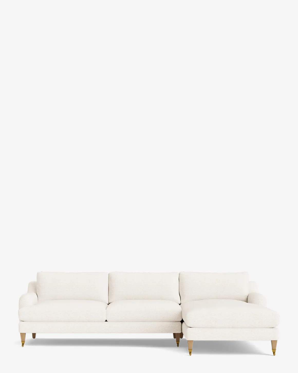 Lucille English Roll Arm Right Chaise Sectional 107"