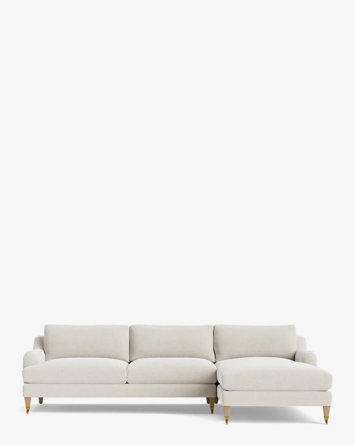 Lucille English Roll Arm Right Chaise Sectional 107"