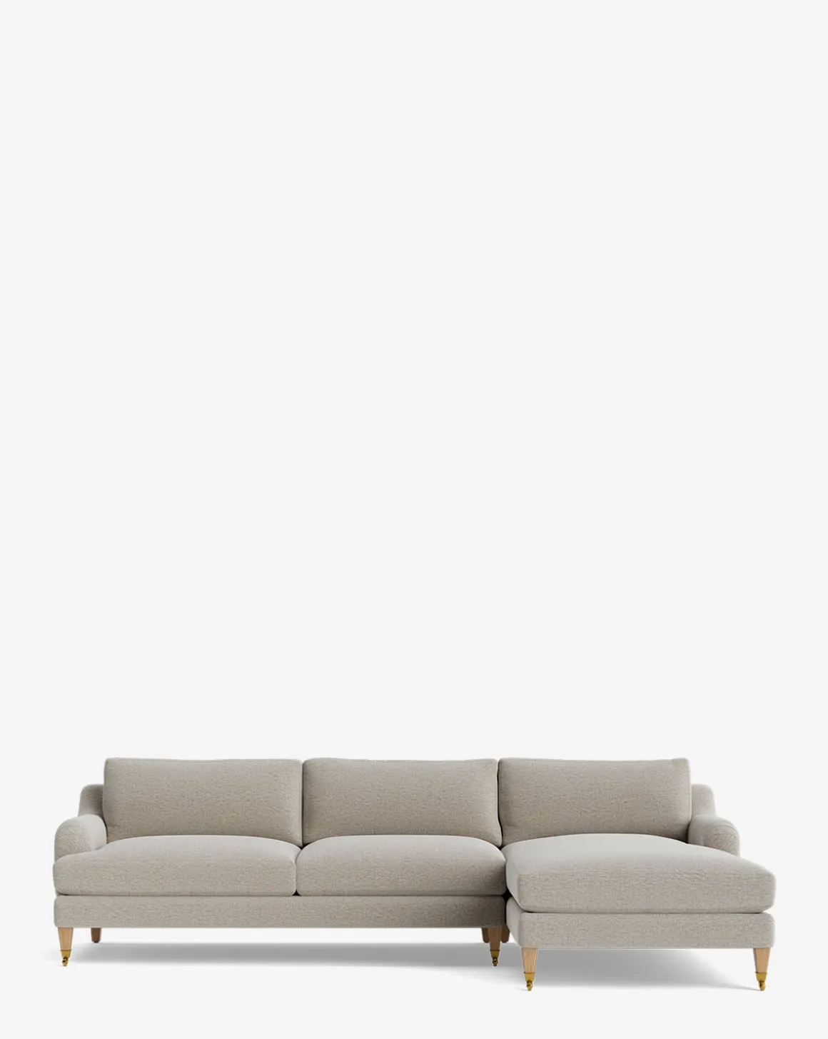 Lucille English Roll Arm Right Chaise Sectional 107"