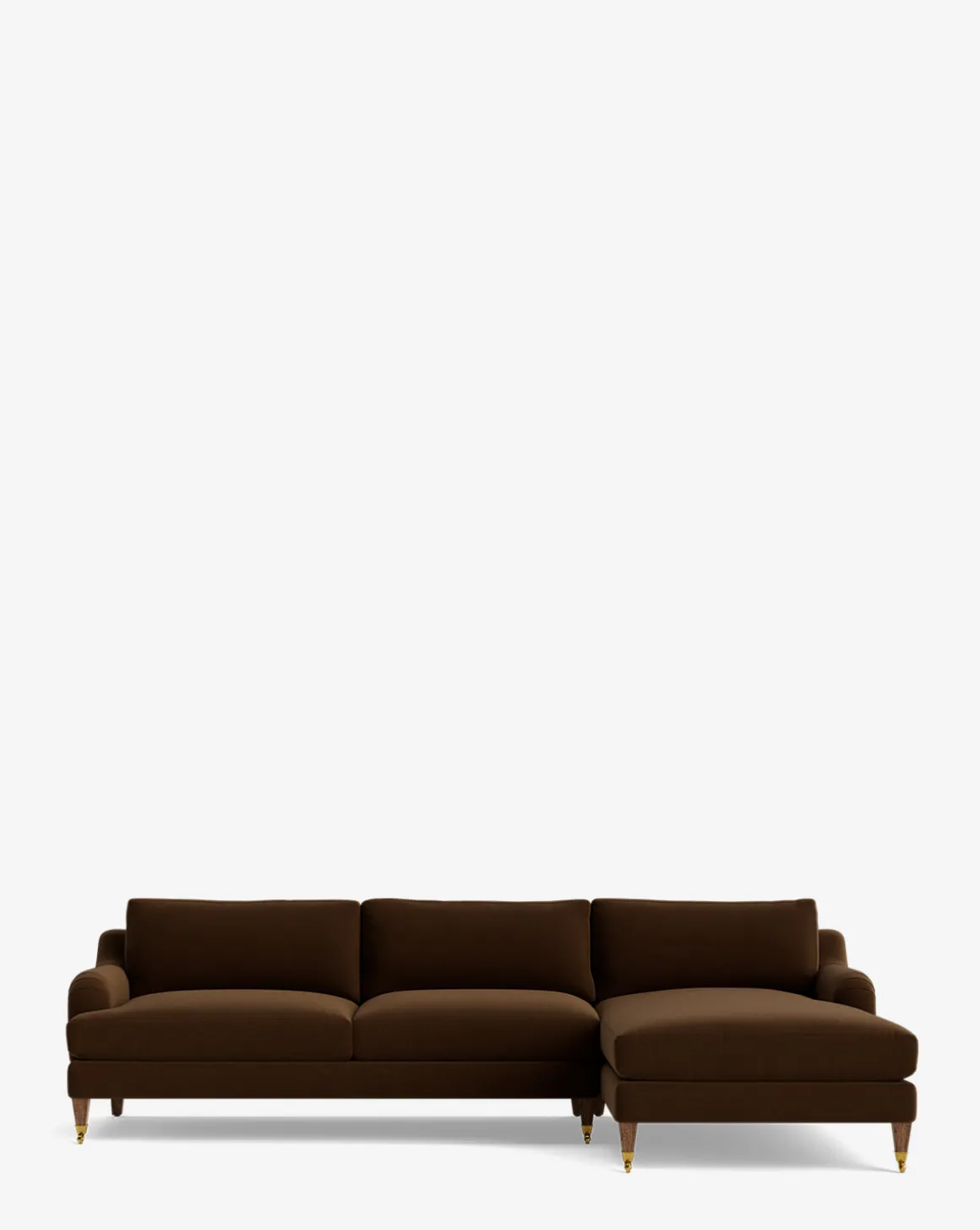 Lucille English Roll Arm Right Chaise Sectional 107"