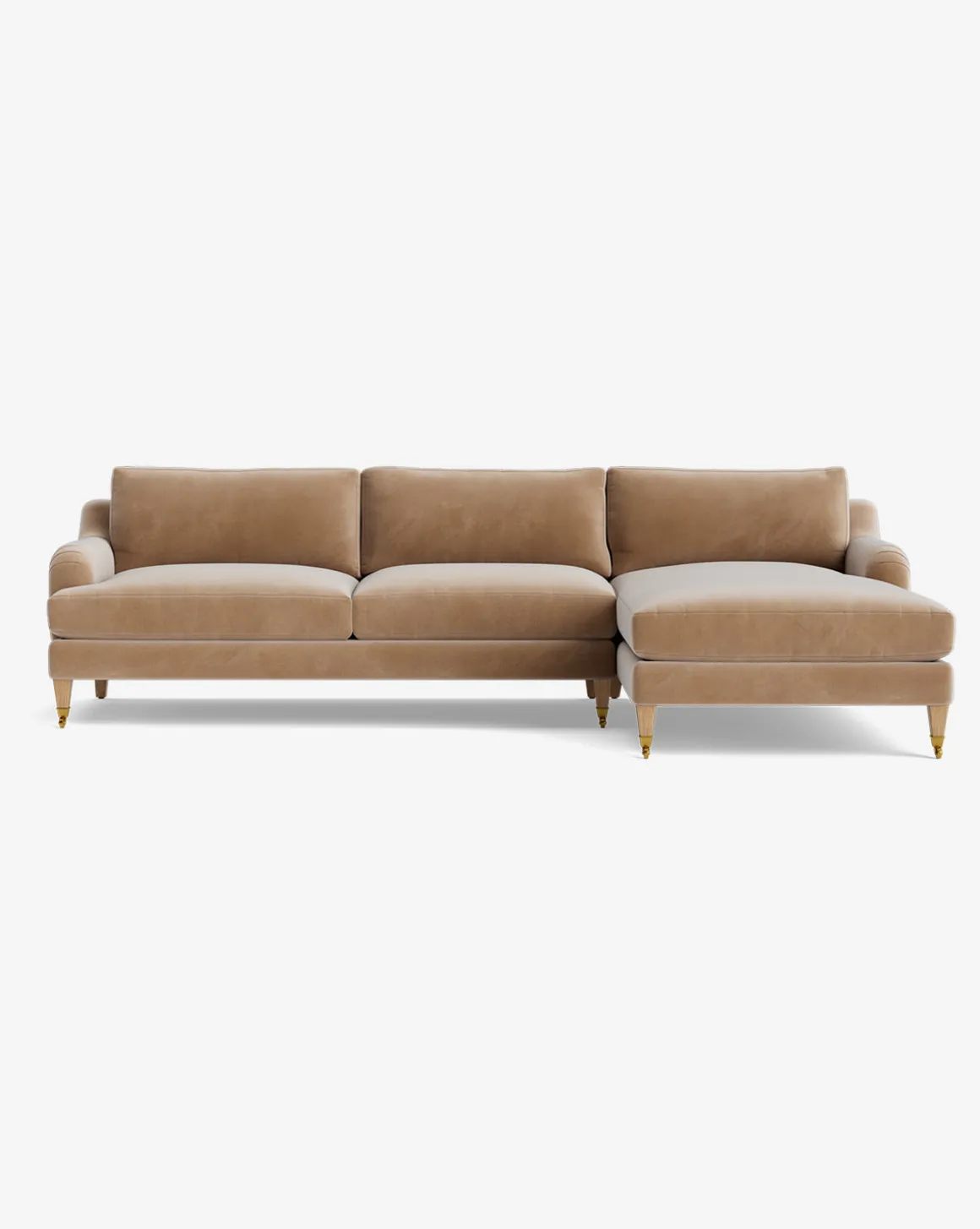 Lucille English Roll Arm Right Chaise Sectional 107"