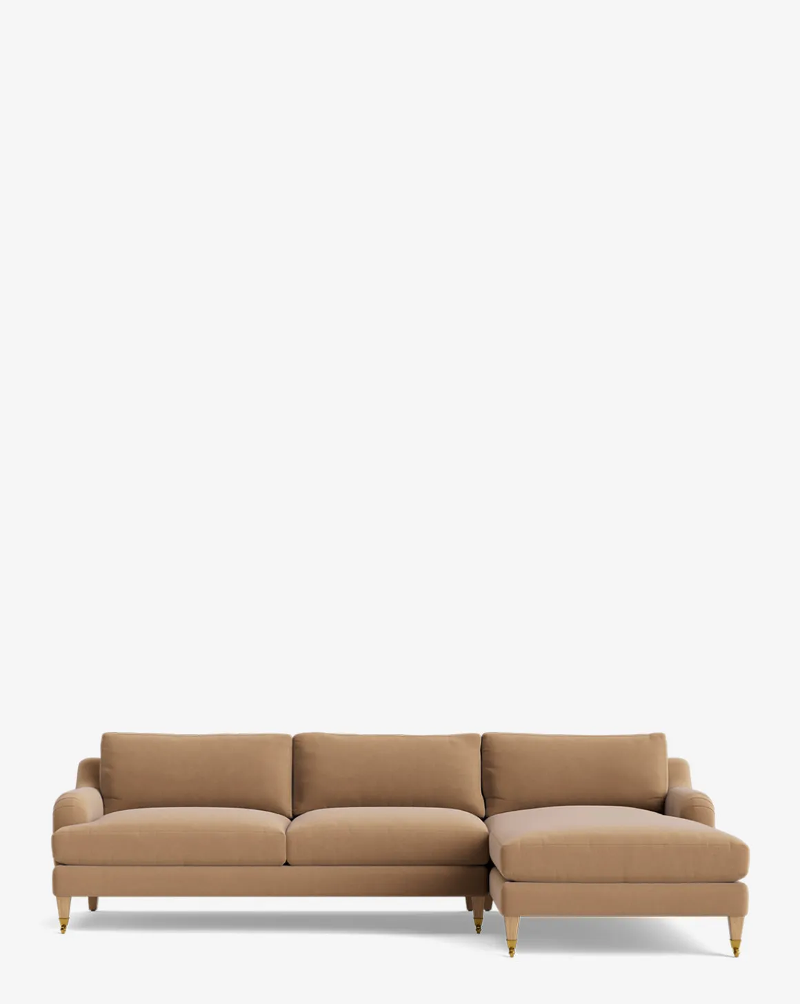 Lucille English Roll Arm Right Chaise Sectional 107"