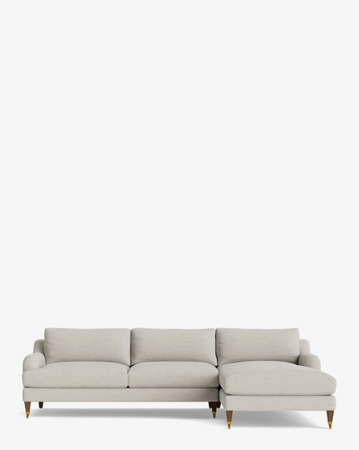 Lucille English Roll Arm Right Chaise Sectional 107"