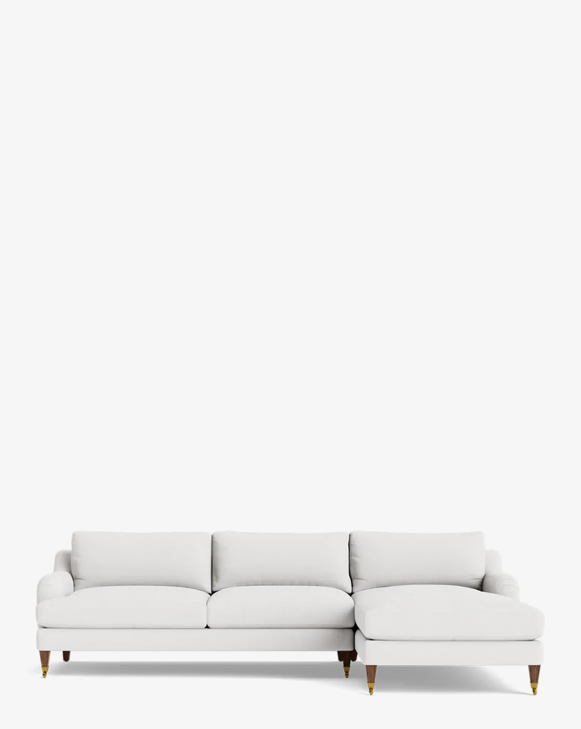 Lucille English Roll Arm Right Chaise Sectional 107"