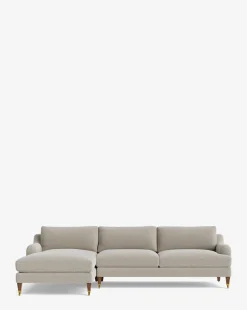 Lucille English Roll Arm Right Chaise Sectional 107