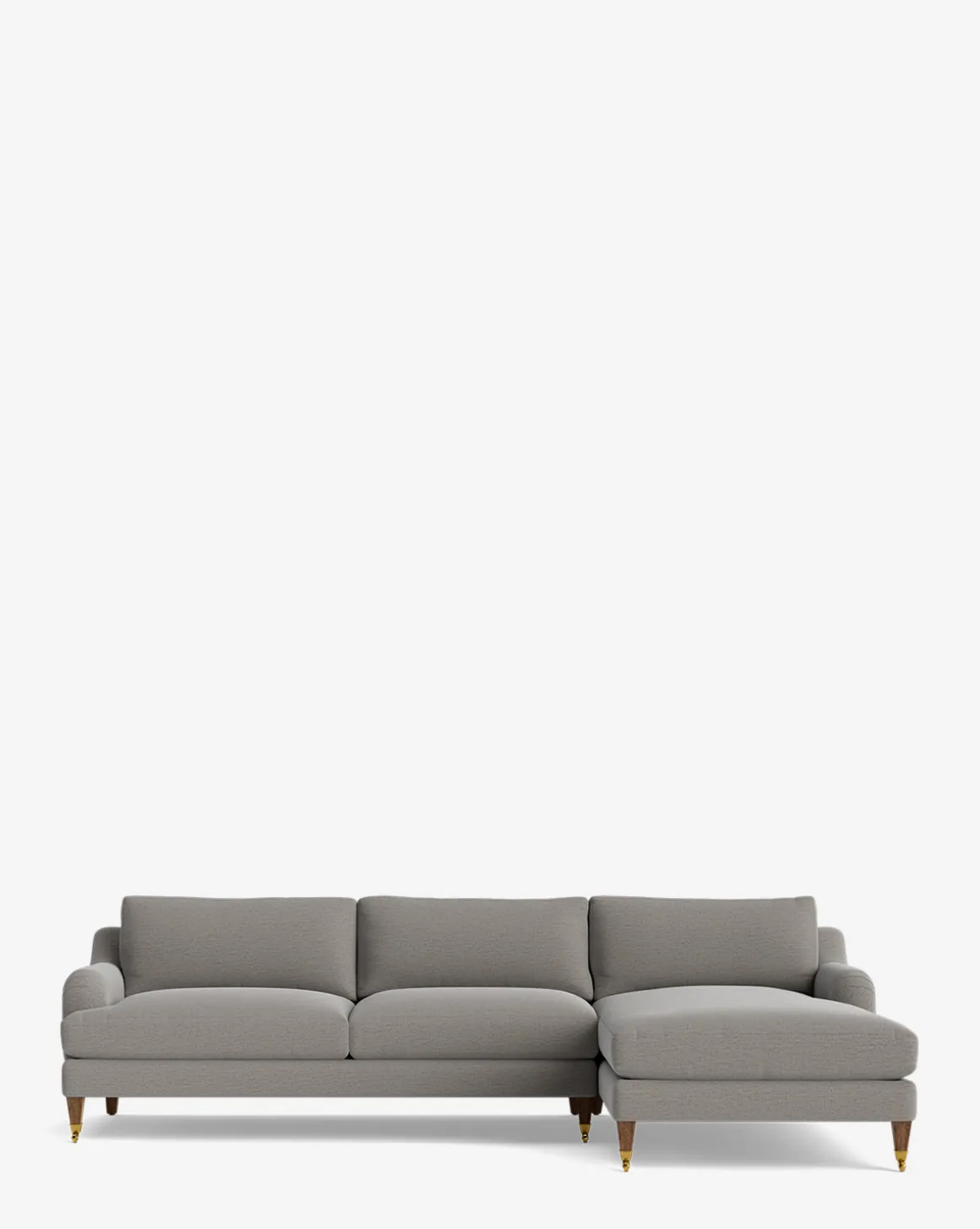 Lucille English Roll Arm Right Chaise Sectional 107"