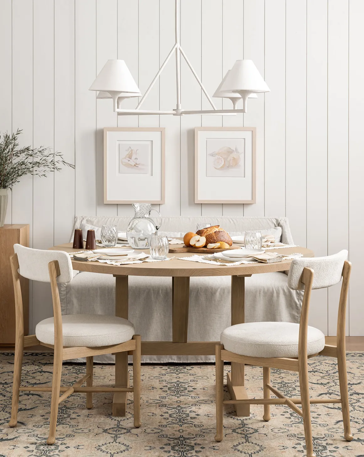 Olivier Slipcover Dining Bench