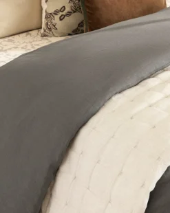 Penelope Gray Linen Duvet Cover