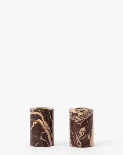 Perrin Marble Taper Holders (Set of 2)