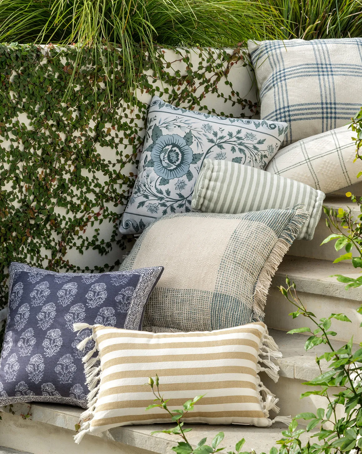 Striped Indoor/Outdoor Bolster Pillow