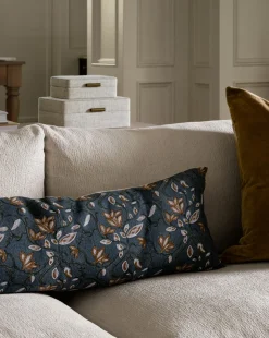 Teal Lotus Floral Pillow Cover