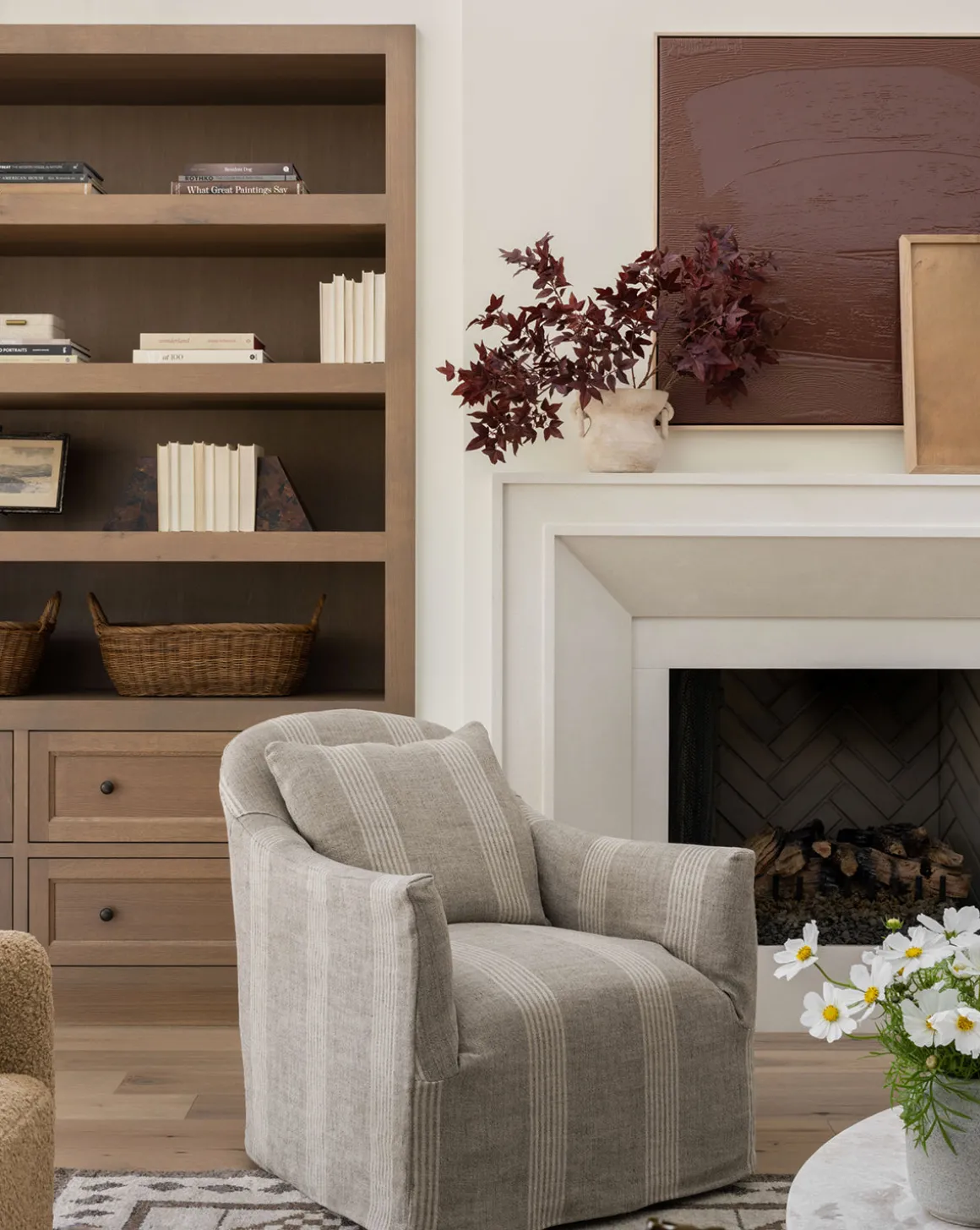 Trudeaux Slipcover Swivel Chair