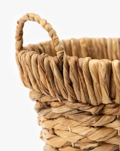 Water Hyacinth Baskets with Handles (Set of 2)